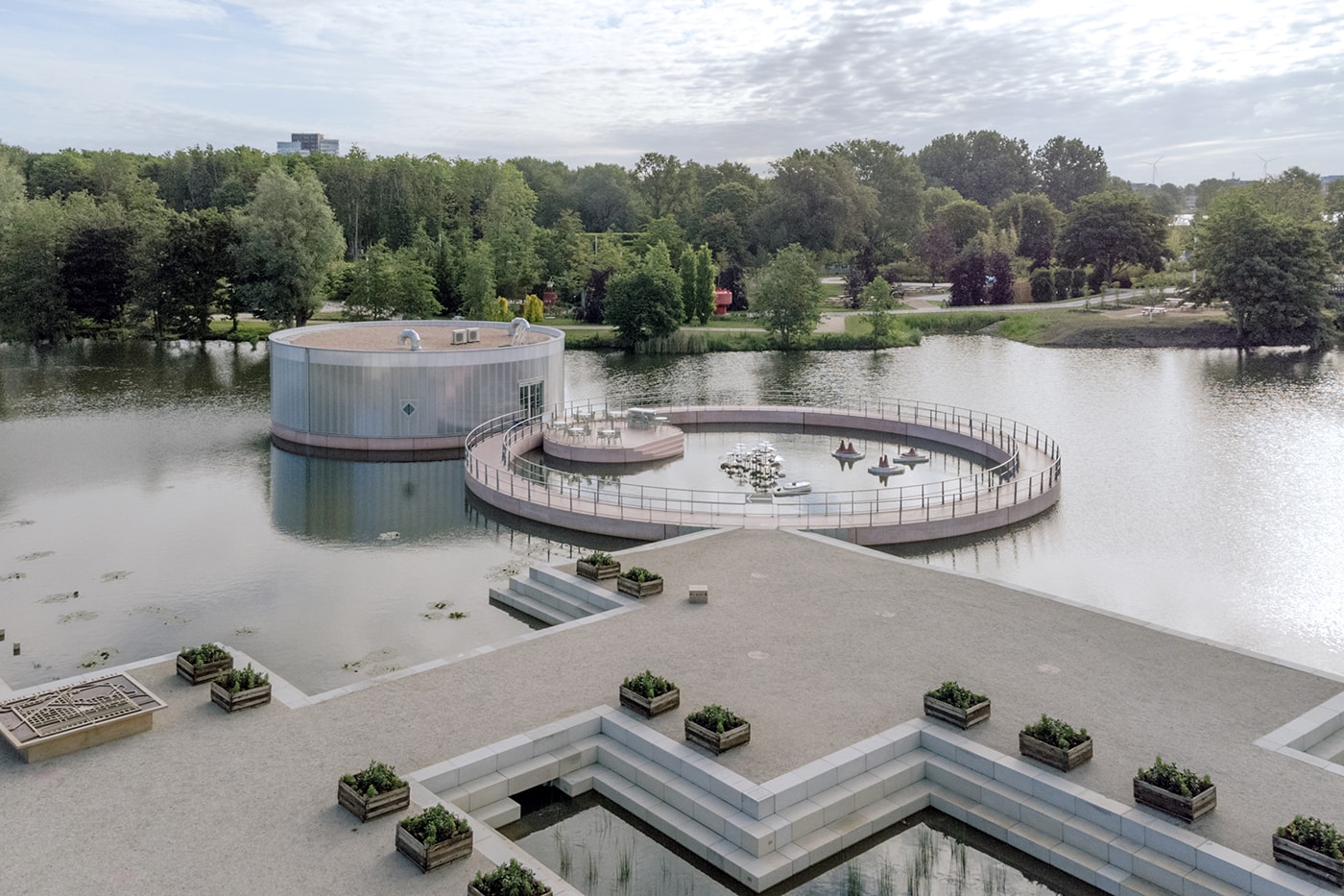 Studio Ossidiana Creates Floating Art Gallery for Netherlands Lake