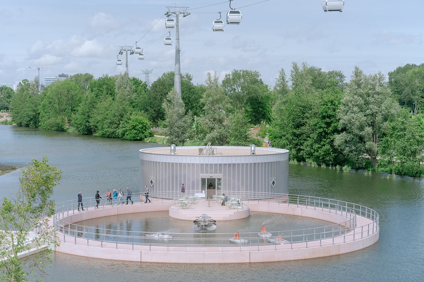 Studio Ossidiana Creates Floating Art Gallery for Netherlands Lake