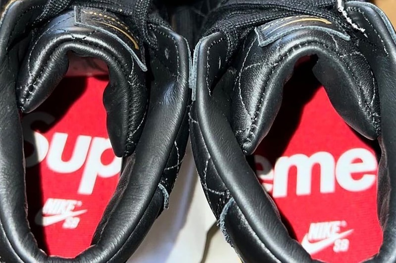supreme nike sb blazer mid black gold snakeskin DV5078 001 release date info store list buying guide photos price 
