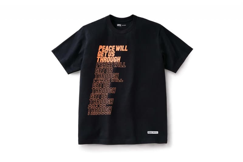 UNIQLO UT Peace For All Project Unveils Ten New Designs t-shirts white black green blue pink