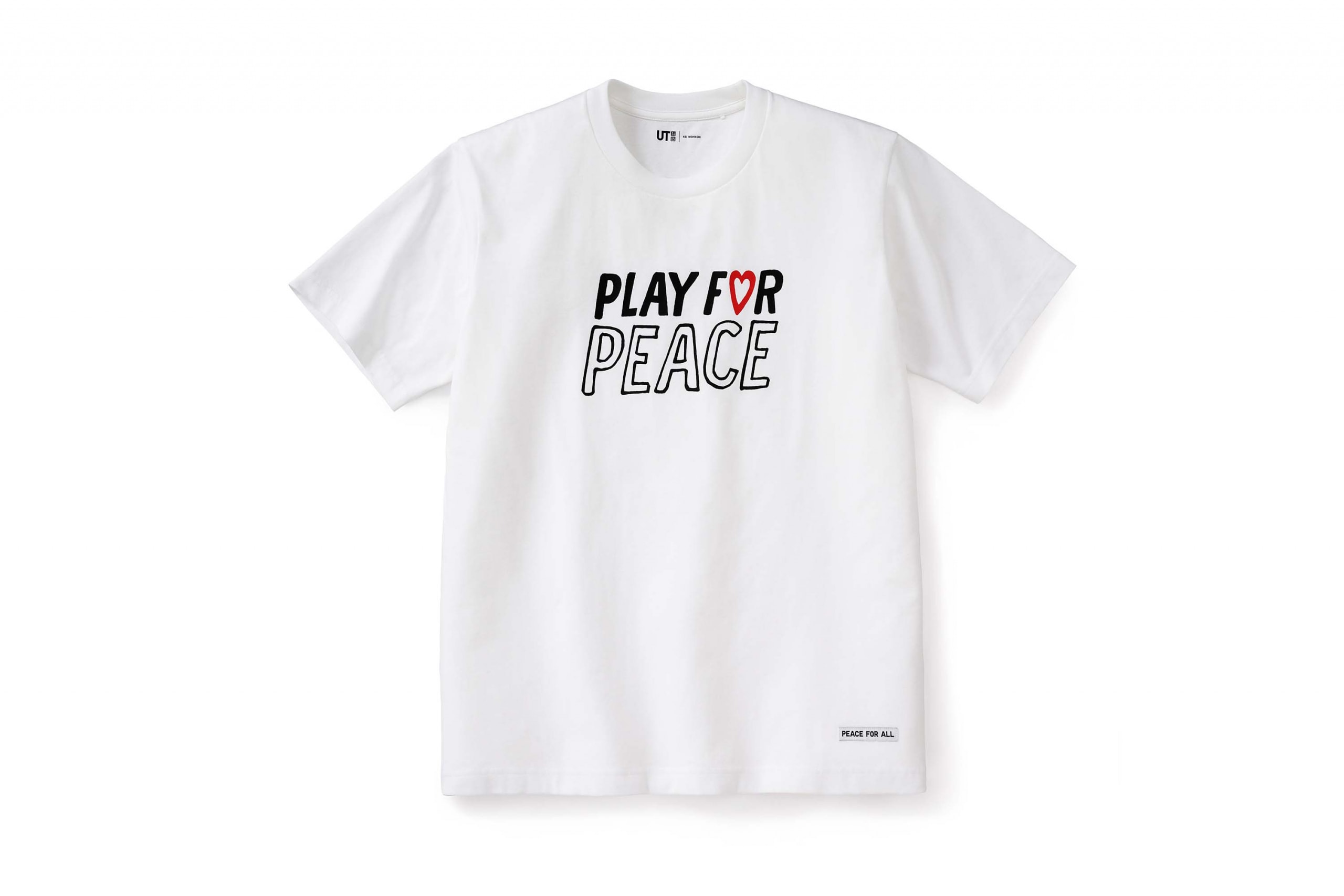 UNIQLO UT Peace For All Project Unveils Ten New Designs t-shirts white black green blue pink