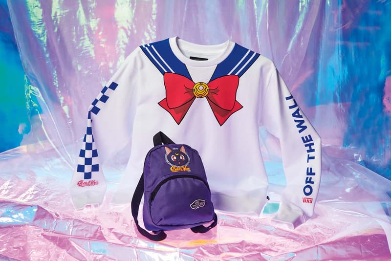 Vans and Pretty Guardian Sailor Moon Collab on Four-Part Collection sneakers tshirts long sleeves hats backpacks black gray pink white