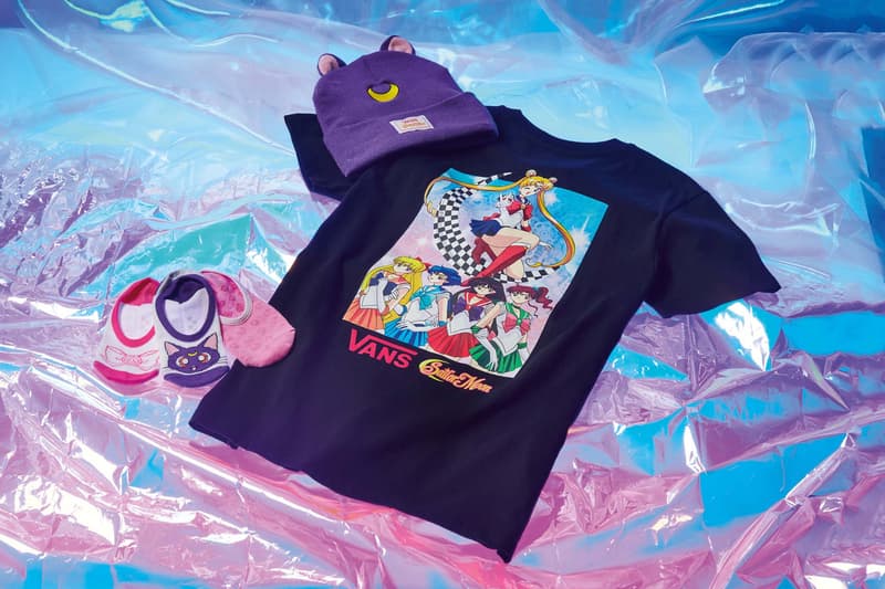 Vans and Pretty Guardian Sailor Moon Collab on Four-Part Collection sneakers tshirts long sleeves hats backpacks black gray pink white