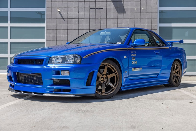 2001 NISSAN SKYLINE R34 GT R V SPEC II bayside blue driven by paul walker fast furious motorex united states 