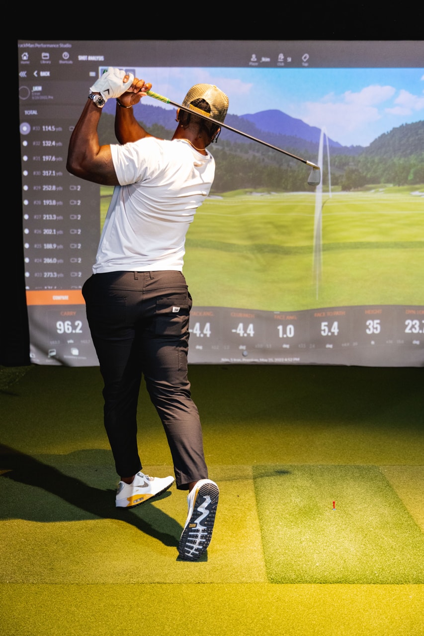 Five Iron Golf Trackman Simulator Golf Indoor Golfing Virtual Turf Long Drive Closest to the pin Flagship Herald Square Event Space Parties Chicago New York City Las Vegas Philadelphia Baltimore Pittsburgh Washington D.C. Seattle