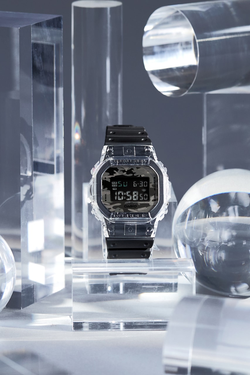 Gショックからミニマルなモノトーンカラーリングの“ネオユーティリティ”シリーズが登場 G-SHOCK Neo Utility Series Collection Neutral Camouflage Dial Semitransparent Bezel Case Resin Strap Monochrome Minimalist DW-5600SKC-1 GA-100SKC-1A GA-700SKC-1A