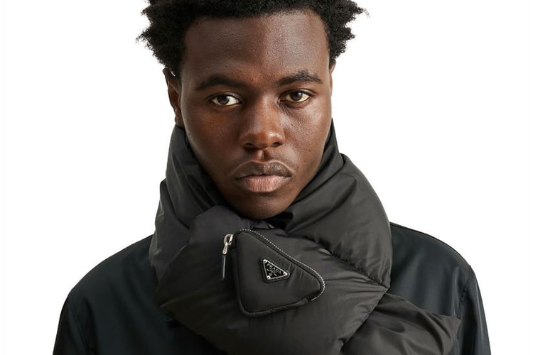 Prada’s Padded Nylon Scarf Is Made for Black Puffers