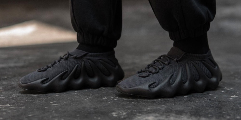 adidas yeezy 700 utility black on feet