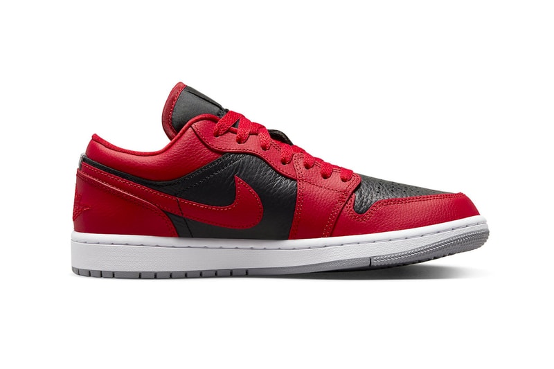 The Air Jordan 1 Low SE "Split" Arrives in a Trio Red, Grey and Black Colorway DR0502-600 nike swoosh sneakers low top