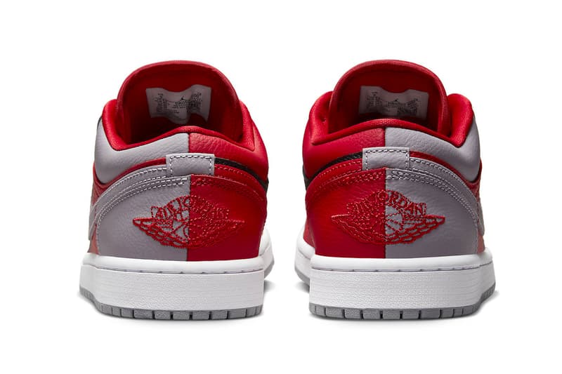 The Air Jordan 1 Low SE "Split" Arrives in a Trio Red, Grey and Black Colorway DR0502-600 nike swoosh sneakers low top