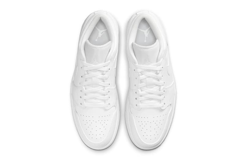 Air Jordan 1 Low "Triple White" Receives Fall Release Date september colorway crisp 553558-136 low top shoes sneakers