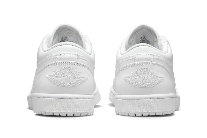 Air Jordan 1 Low «Triple White» получили осеннюю дату выпуска, сентябрьская цветовая гамма, четкие кроссовки 553558-136