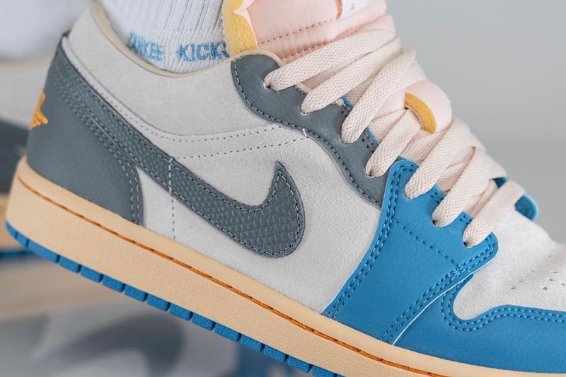 Air Jordan 1 Low UNC Grey On-Foot Look Release Info DZ376-469 Date Buy Price Union Like