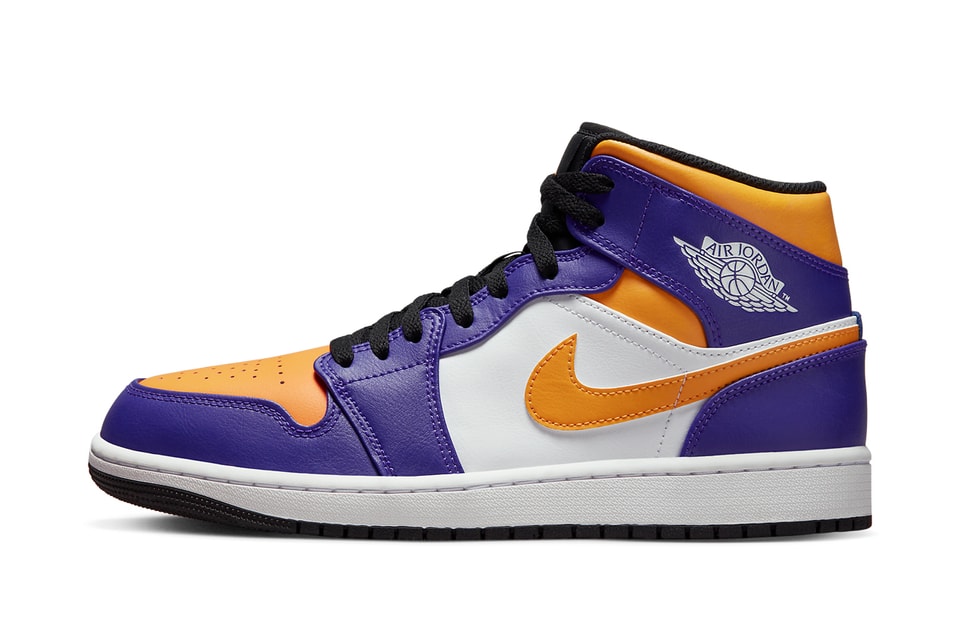 La Lakers Air Jordan's purple x Yellow  Purple nike shoes, Nike fashion  shoes, Nike shoes women