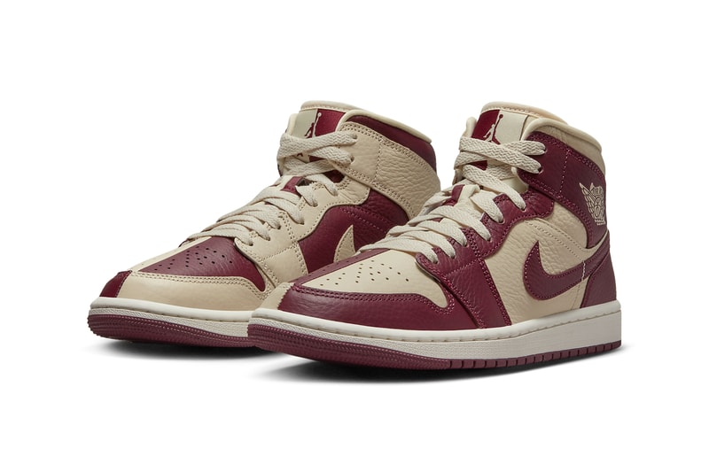 Air Jordan 1 Mid Split Beach Cherrywood Red DR0501 200 Release Info date store list buying guide photos price