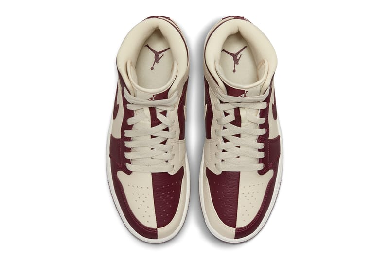 red and white split jordan 1