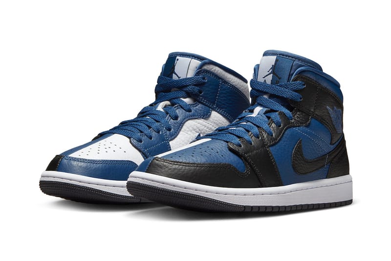 blue black white jordan 1 mid