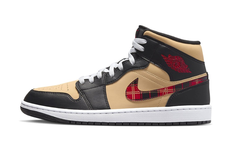 Air Jordan 1 Mid Receives a Fall-Friendly "Tartan" Makeover
