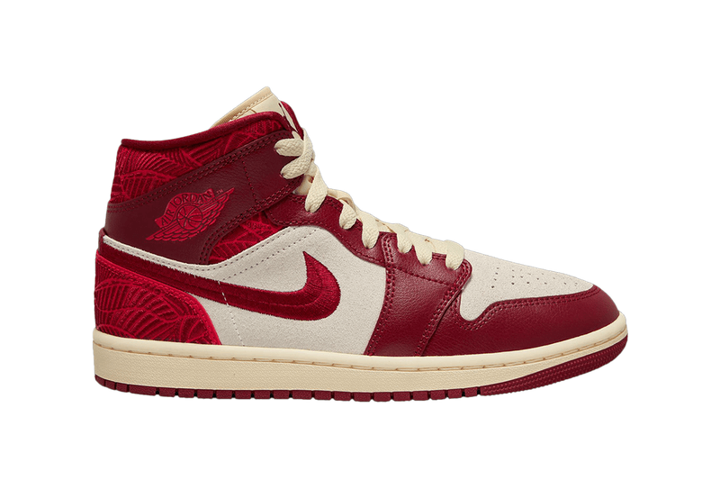Air Jordan 1 Mid Tiki Leaf Release Info tropical sneaker swoosh jumpman