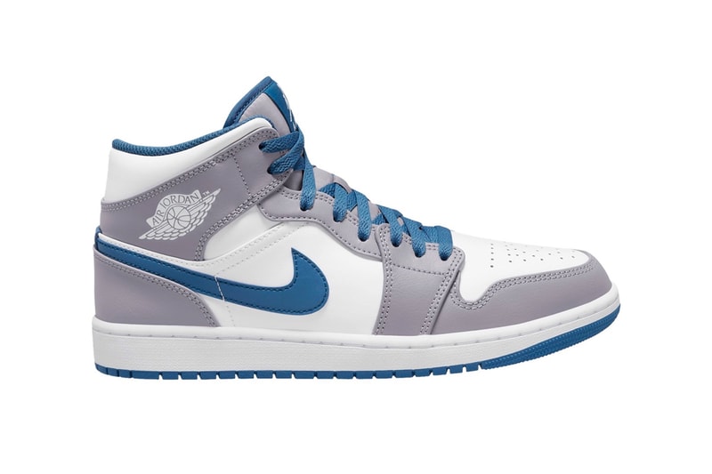 Air Jordan 1 Mid "True Blue" Has a Fall Release Date DQ8426-014 high tops low tops michael jordan brand shoes mid top