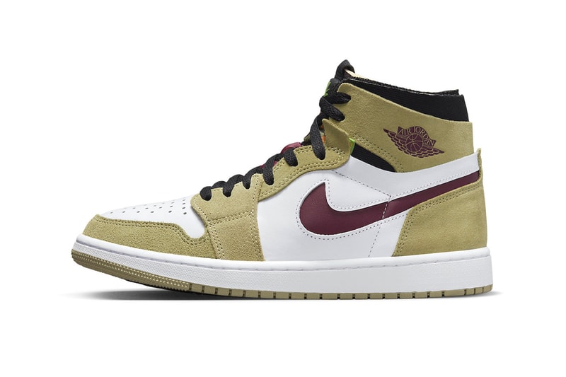 Air Jordan 1 Zoom CMFT Is Hit With the "Neutral Olive" Colorway CT0978-203 high-top green red swoosh michael jordan