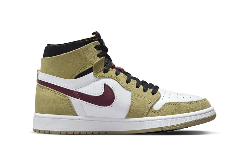 Air Jordan 1 Zoom CMFT Is Hit With the "Neutral Olive" Colorway CT0978-203 high-top green red swoosh michael jordan
