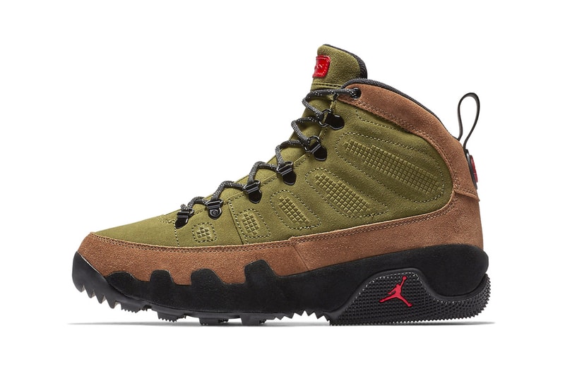 Air Jordan 9 Boot NRG Returns in "Beef and Broccoli" for the Upcoming Fall Season michael jordan brand shoes sneakers black gum AR4491-200