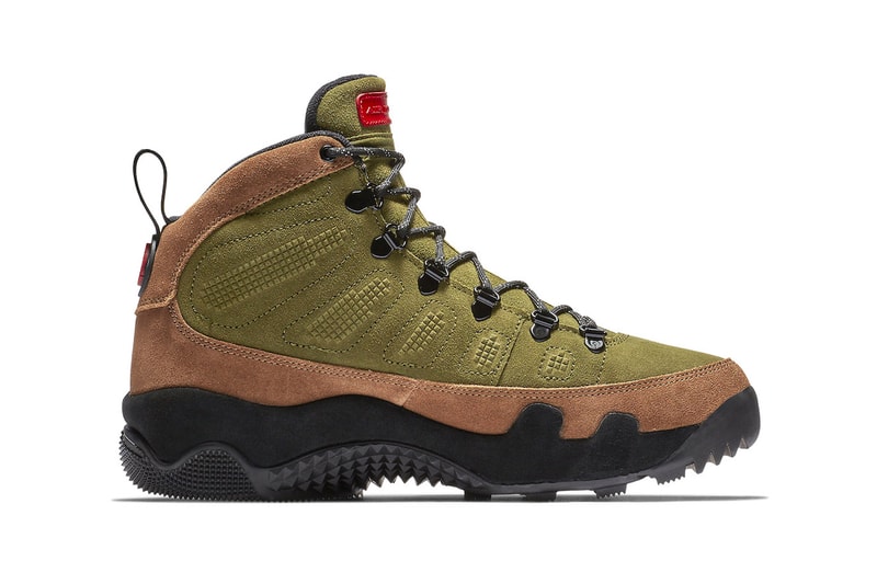 Air Jordan 9 Boot NRG Returns in "Beef and Broccoli" for the Upcoming Fall Season michael jordan brand shoes sneakers black gum AR4491-200