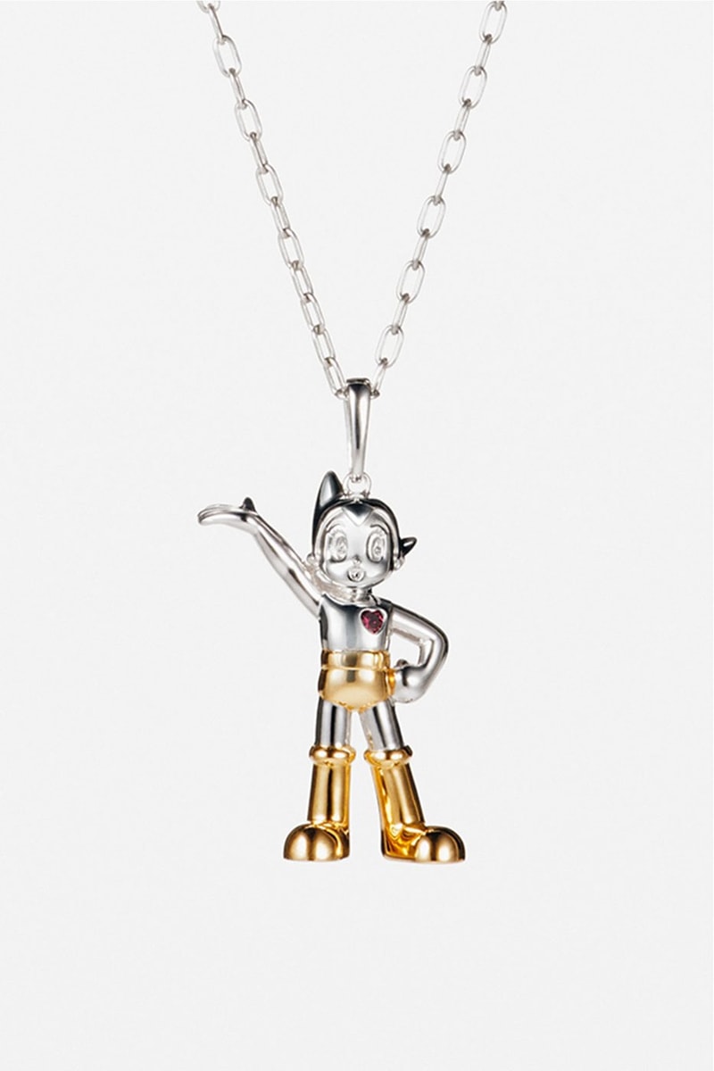 AMBUSH вторая совместная работа Astro Boy персонаж серебро золото Workshop 2 Collab атом Осаму Тэдзука ожерелье статуэтка матовый черный информация о выпуске дата цена
