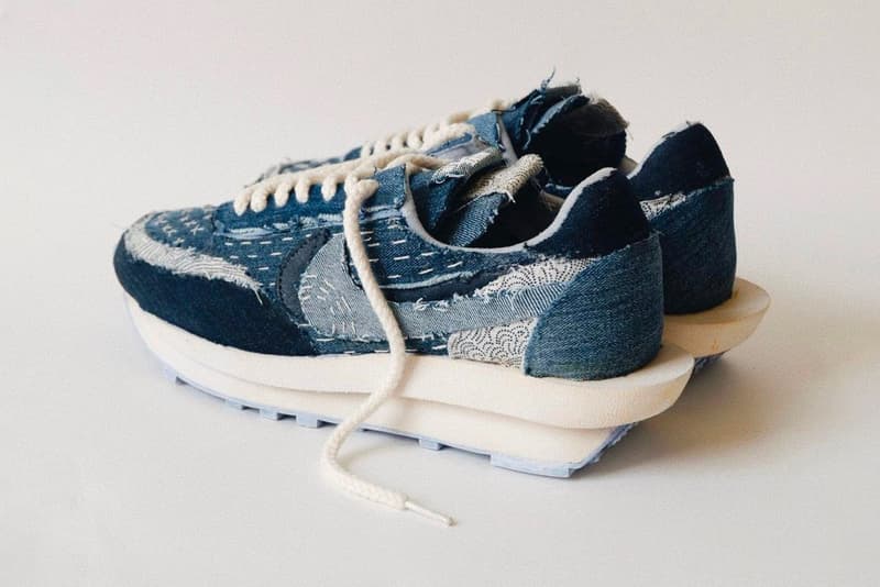 Ant Kai Custom Nike Sacai Boro sashiko stitching blue dye white rabric Japanese by hand release info date price