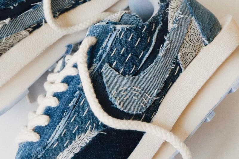 Ant Kai Custom Nike Sacai Boro sashiko stitching blue dye white rabric Japanese by hand release info date price