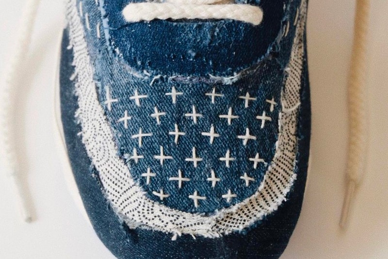 Ant Kai Custom Nike Sacai Boro sashiko stitching blue dye white rabric Japanese by hand release info date price