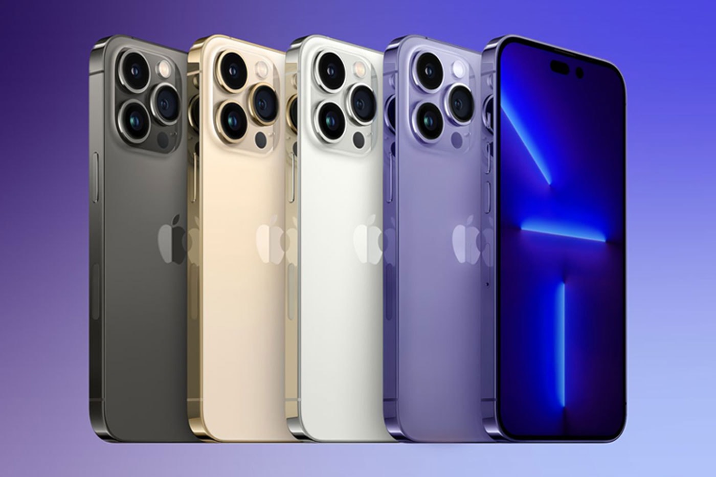 apple iPhone 14 Pro Blue Purple Dummy Models leaked