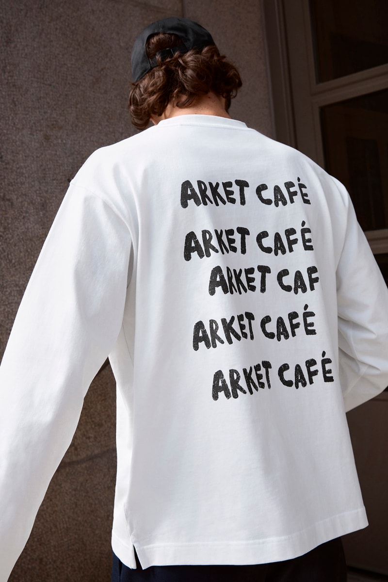 ARKET CAFÉ MERCHANDISE™ Collection Release Information H&M Brand Swedish T-Shirts Sweaters Caps Tote Bag Apron Mugs Cups Coffee Culture