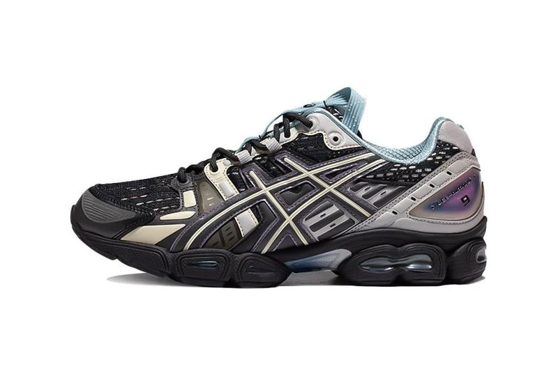 ASICS UB5 S Gel Nimbus 9 Surfaces in a Halo Like Colorway purple teal black cream white 