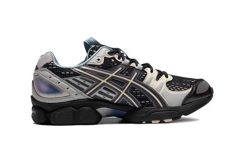 ASICS UB5 S Gel Nimbus 9 Surfaces in a Halo Like Colorway purple teal black cream white 