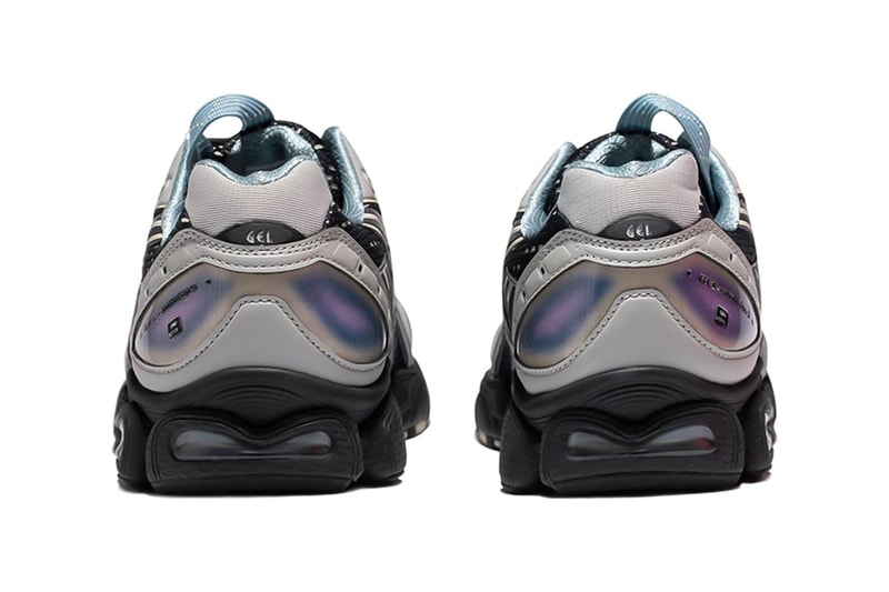 ASICS UB5 S Gel Nimbus 9 Surfaces in a Halo Like Colorway purple teal black cream white 