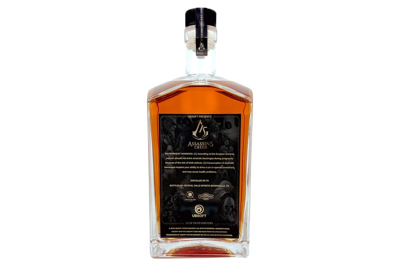 Assassin's Creed Antheum Studios 15th Anniversary Straight Bourbon Whiskey release Paul Francis video games licensing alcohol drinks whisky collectibles