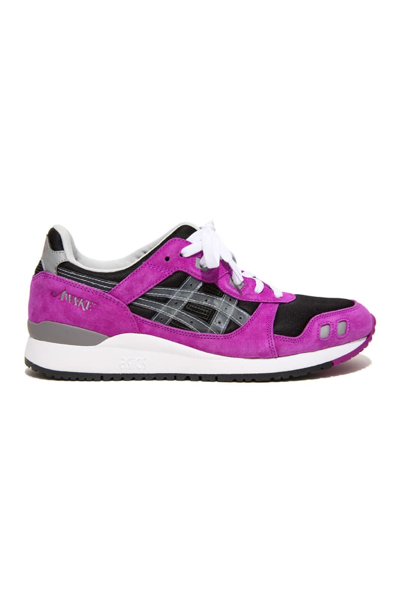 Awake NY ASICS GEL LYTE III running shoe early 90s Closer Look sound mind sound body purple black silver white green elephant blue yellow release info date price