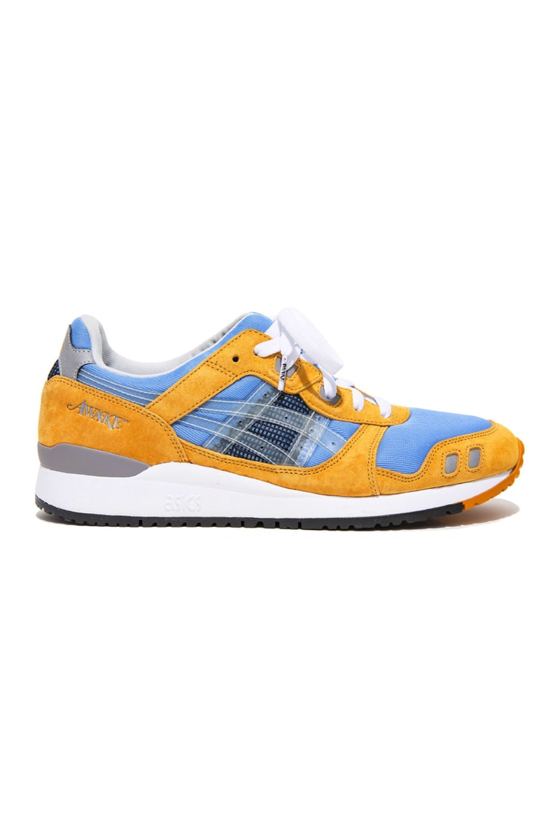 Awake NY ASICS GEL LYTE III running shoe early 90s Closer Look sound mind sound body purple black silver white green elephant blue yellow release info date price