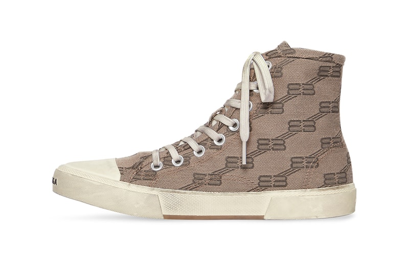 Balenciaga Paris Sneaker High Top BB Monogram Motif Pre Order Release Information Demna Gvasalia Destroyed 