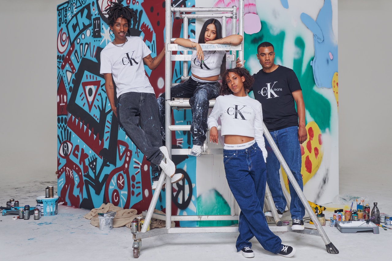 Calvin Klein CK fashion streetwear hypebeast artists Alfie Kungu Rediet Longo RED Rafaella Braga Maïte Marque collaboration monogram print visuals campaign