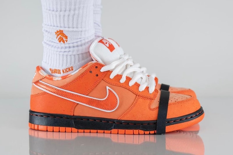 Concepts Nike SB Dunk Low Orange Lobster On-Foot Look Release Info FD8776-800 Date Buy Price  Orange Frost Electro Orange White