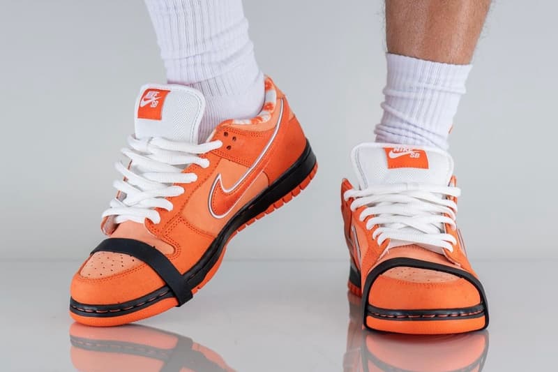 Concepts Nike SB Dunk Low Orange Lobster On-Foot Look Release Info FD8776-800 Date Buy Price  Orange Frost Electro Orange White