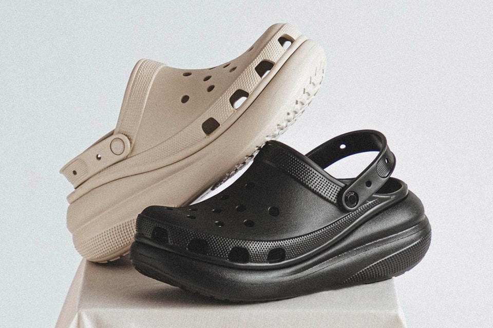 Crocs Classic Crush Clogs Marbled Sandals HBX Release | Hypebeast