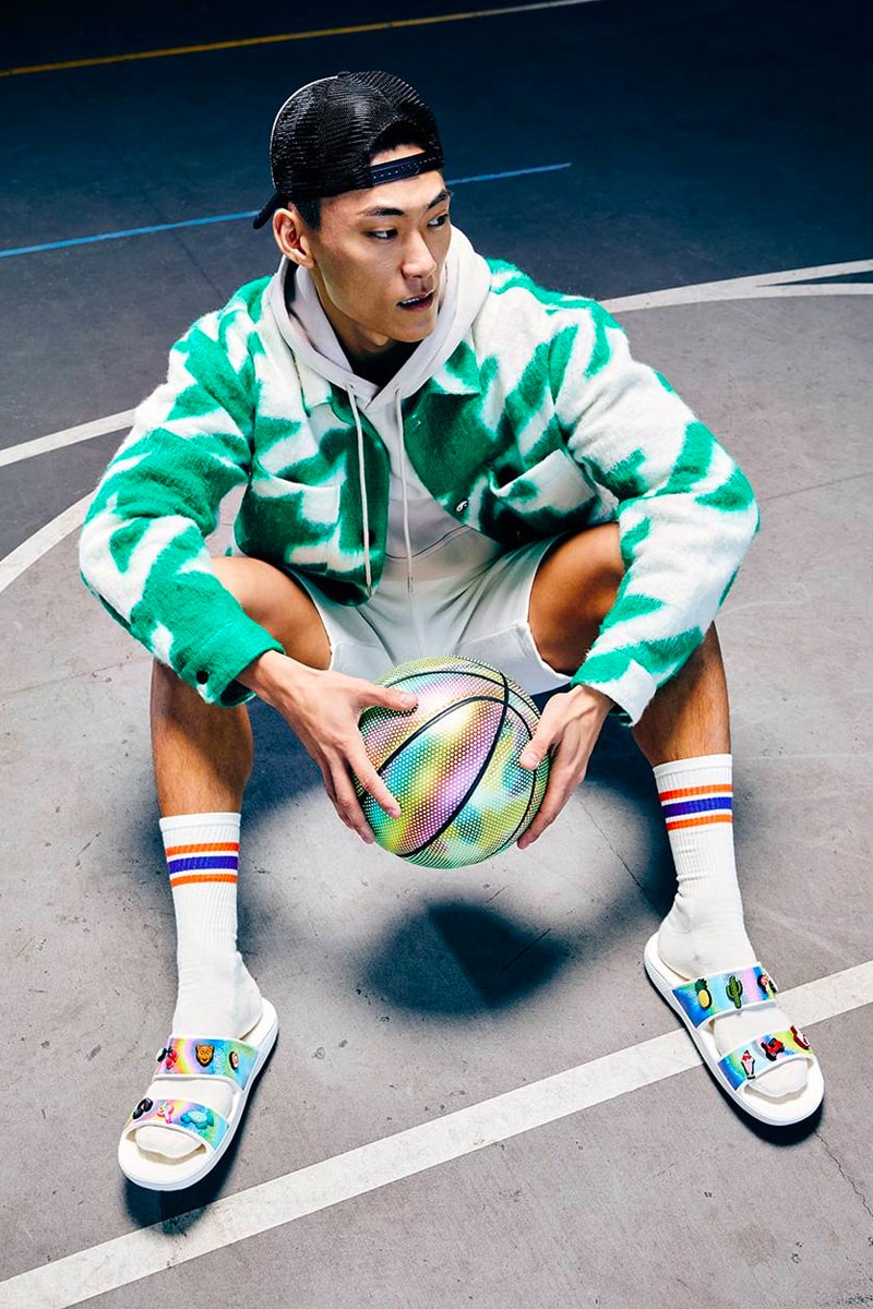 Crocs Gives a Nod to the '90s With the Release of Its Spray Dye Collection clogs sandals tie dyie 1990s spray paint shoes plastic