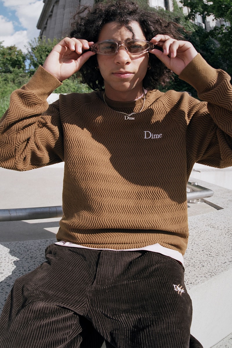 Dime's First Fall '22 Drop Highlights Classic Staples in Earthy Tones and Corduroy skatewear montreal canada quebec wavy simple neutral tones season montreal lookbooks
