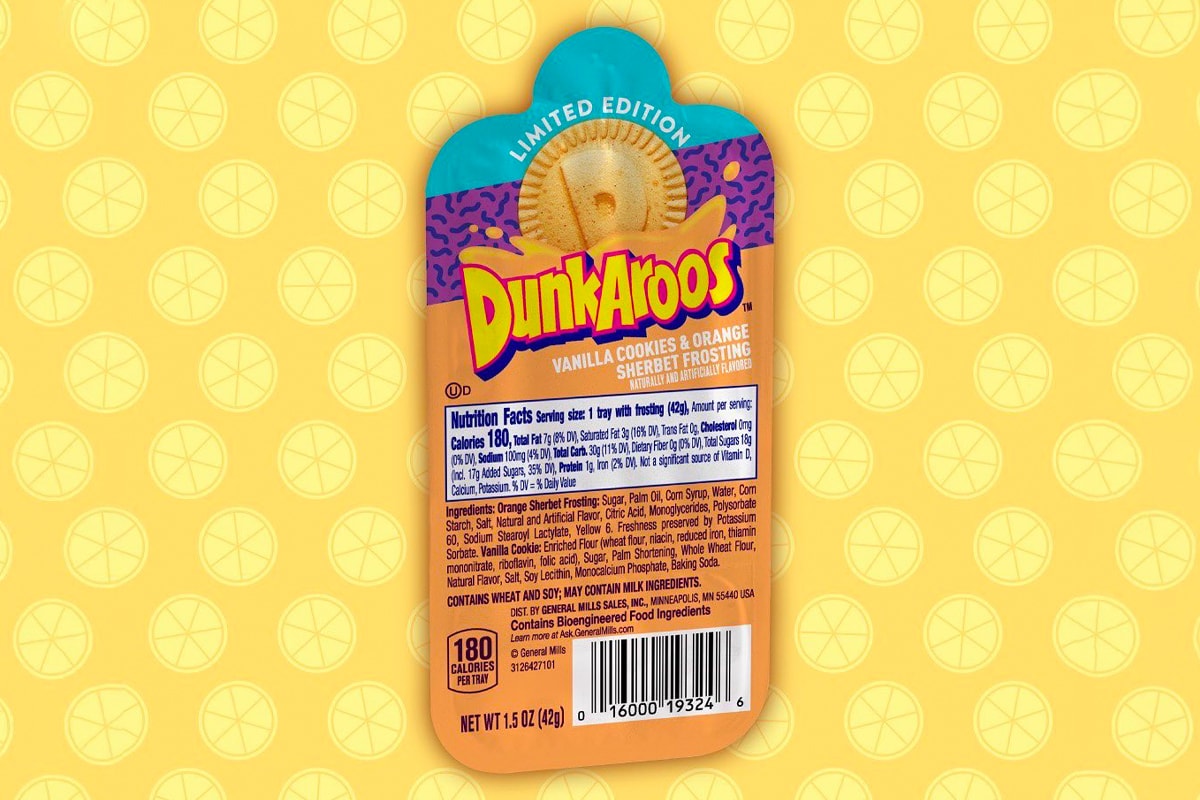 Dunkaroos Drops Limited Edition Orange Sherbert Flavor snacks frosting summer vanilla cookies citrus