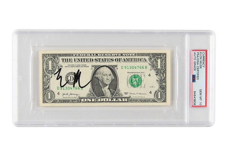 A PSA 10 Elon Musk-Signed U.S. $1 Dollar Bill Is Now up for Auction