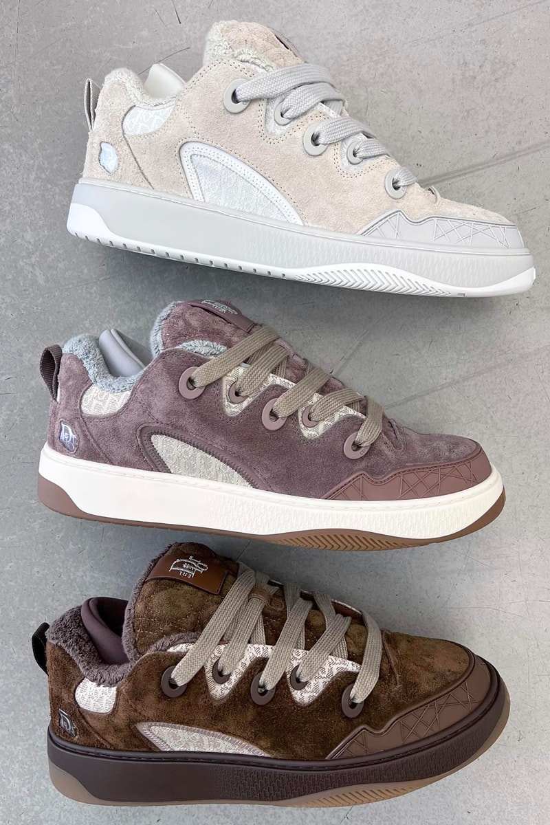 Dior Eli russell Linnetz B9S ERL skate shoe thibo denis rubber suede chunky puffer fat laces release info date price 
